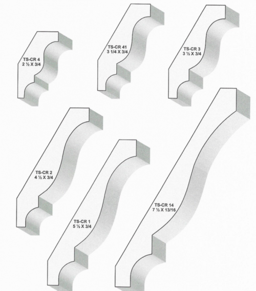 crowns moulding profiles picture samples